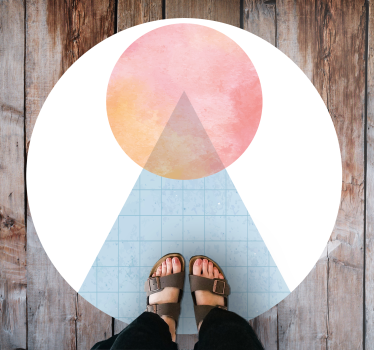 Vinyl Teppich minimalistisch geometrisches gradientendreieck - TenStickers