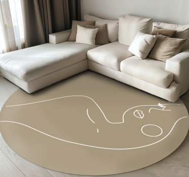 Vinyl Teppich minimalistisch skizziertes frauenges - TenStickers