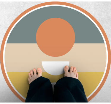 Vinyl Teppich minimalistisch kreisförmige farbharmonie - TenStickers