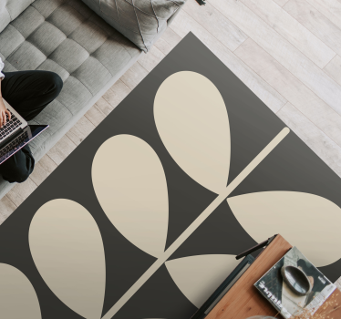 Vinyl Teppich minimalistisch pflanzen inspiriert - TenStickers
