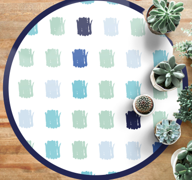 Vinyl Teppich minimalistisch blaue pinselstriche - TenStickers