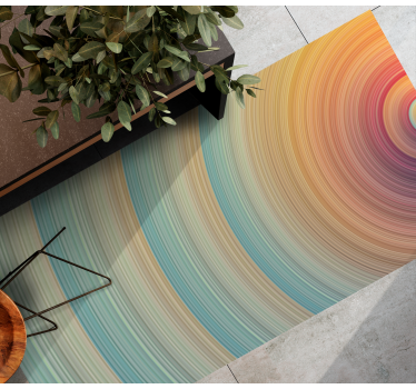 Vinyl Teppich minimalistisch spiralfarbenwellen - TenStickers