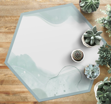 Vinyl Teppich minimalistisch weiche aqua-wirbel - TenStickers