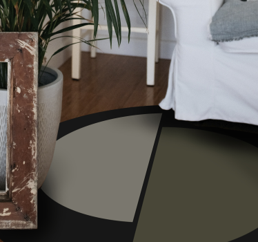 Vinyl Teppich minimalistisch zweifarbiges oval - TenStickers