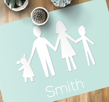 Vinyl Teppich mit Namen anpassbare familie - TenStickers
