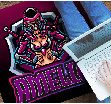 Vinyl Teppich Jugendzimmer gaming-heldin mit namen - TenStickers