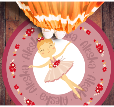 Vinyl Teppich kindlich balletttanz mit namen - TenStickers