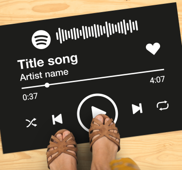 Vinyl Teppich mit Namen personalisierte musikschnittstelle - TenStickers