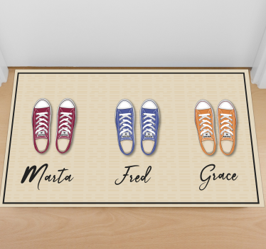 Vinyl Teppich Eingang individuelle sneaker-kollektion - TenStickers