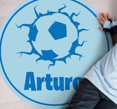 Vinyl Teppich kindlich schnabelfußball mit namen - TenStickers