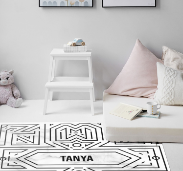 Vinyl Teppich Jugendzimmer art-déco-labyrinth - TenStickers