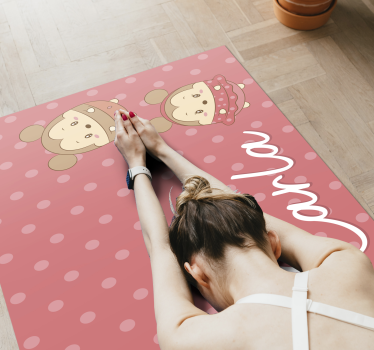 Vinyl Teppich kindlich babymäuse mit namen - TenStickers