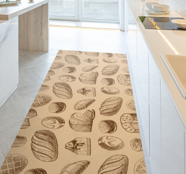 Vinyl Teppich Steinoptik eleganz bei backwaren - TenStickers