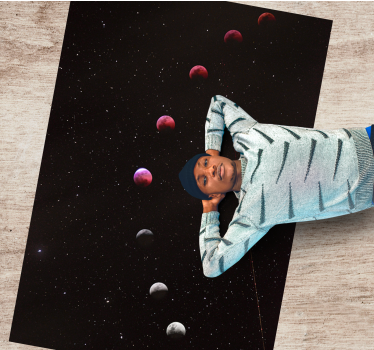 Vinyl Teppich kindlich planetenkonstellation - TenStickers