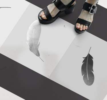 Vinyl Teppich Tiere feder-minimalismus - TenStickers