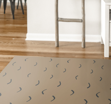 Vinyl Teppich minimalistisch geschwungenes braunes muster - TenStickers