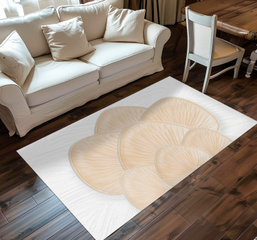 Texturierte beige Blütenform Vinyl Teppich Textur - TenStickers