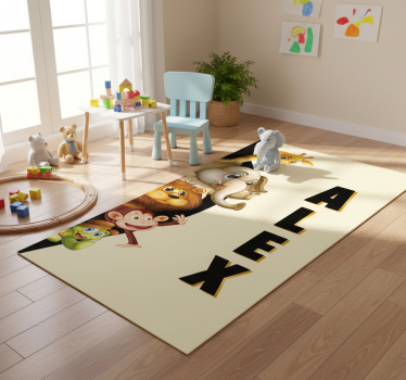 Vinyl teppich tiere 3d niedliche tiere - TenStickers