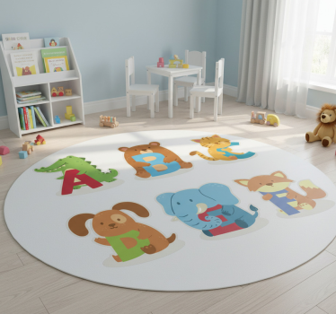 Vinyl teppich tiere abc der tiere - TenStickers