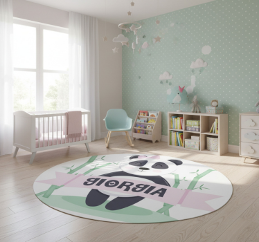 Vinyl teppich tiere baby panda mädchen mit namen - TenStickers
