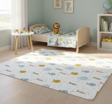 Vinyl teppich tiere bunte cartoon fische - TenStickers