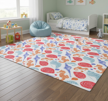 Vinyl teppich tiere bunte meeresbewohner - TenStickers