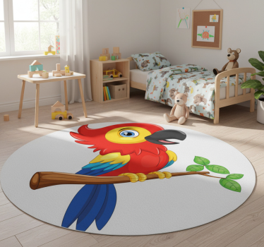 Vinyl teppich tiere bunter papageien charakter - TenStickers