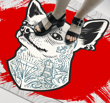 Vinyl Teppich Tiere chihuahua-hundeporträt - TenStickers