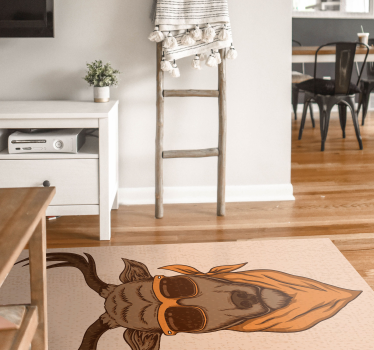 Vinyl Teppich Tiere coole hirschillustration - TenStickers