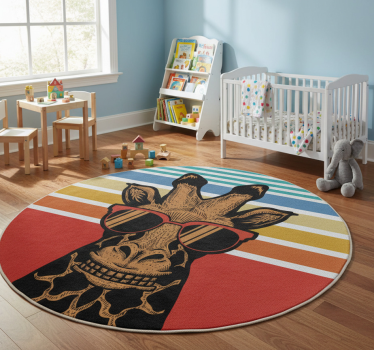 Vinyl teppich tiere coole sonnenbrillen giraffe - TenStickers