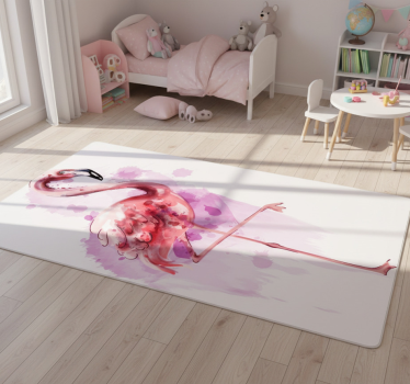 Vinyl teppich tiere elegante flamingo silhouette - TenStickers