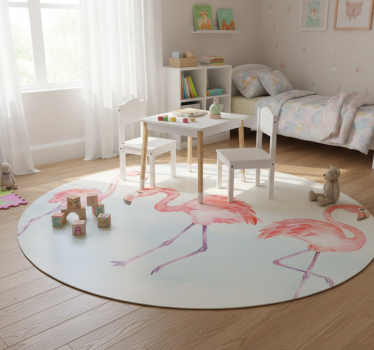 Vinyl teppich tiere elegantes flamingo trio - TenStickers