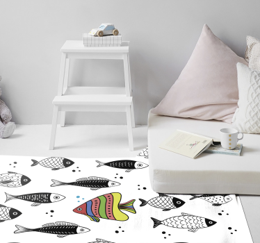Vinyl Teppich Tiere fischmuster - TenStickers