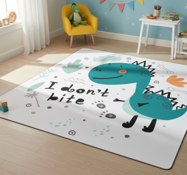 Vinyl teppich tiere freundlicher cartoon dinosaurier - TenStickers