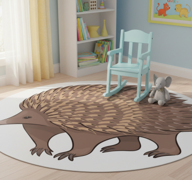 Vinyl teppich tiere freundlicher igel charakter - TenStickers