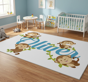 Vinyl teppich tiere für kinder mit affenmotiven - TenStickers
