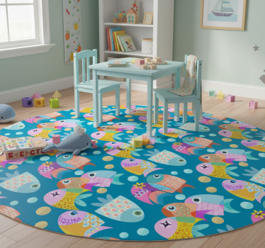 Vinyl teppich tiere für kinder mit fischen - TenStickers