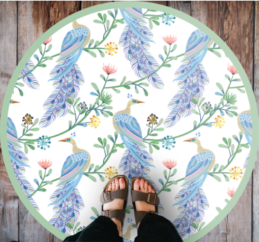 Vinyl Teppich Tiere gefiederte eleganz - TenStickers