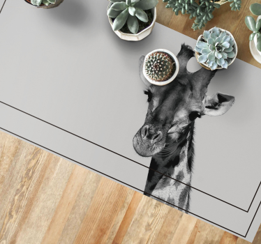Vinyl Teppich Tiere giraffenporträt - TenStickers