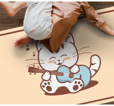 Vinyl Teppich Tiere glücklicher katzenmusiker - TenStickers
