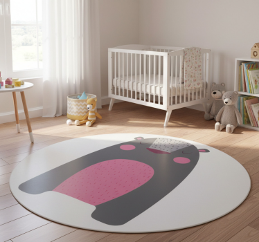 Vinyl teppich tiere grauer bär für kinder - TenStickers