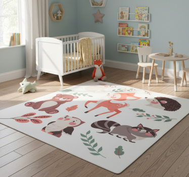 Vinyl teppich tiere herbstwald tiere - TenStickers