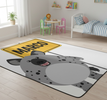 Vinyl teppich tiere hyäne mit namen - TenStickers