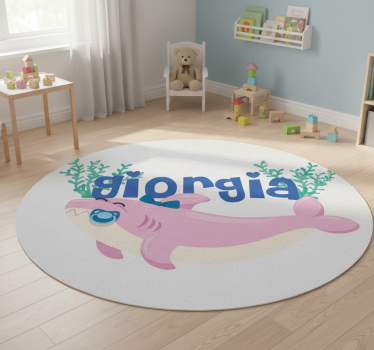 Vinyl teppich tiere im fröhlichen haifischdesign - TenStickers