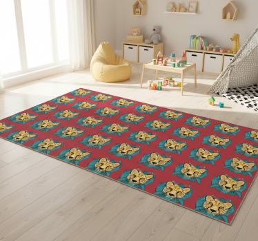 Vinyl teppich tiere im orientalischen leoparden design - TenStickers
