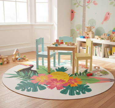 Vinyl teppich tiere im tropischen vogel design - TenStickers