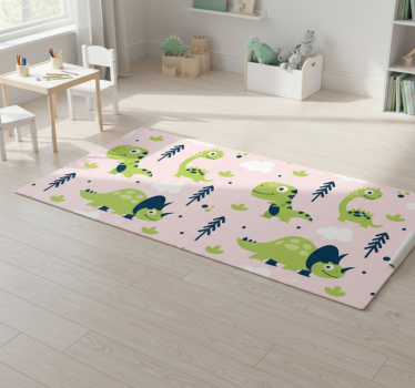 Vinyl teppich tiere im verspielten dinosaurierdesign - TenStickers