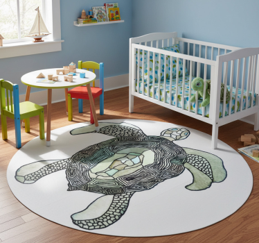 Vinyl teppich tiere klassische schildkröte - TenStickers