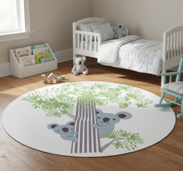 Vinyl teppich tiere koalas auf einem baum - TenStickers