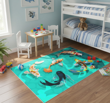 Vinyl teppich tiere koi dusche - TenStickers